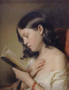 EYBL, Franz Girl Reading oil on canvas